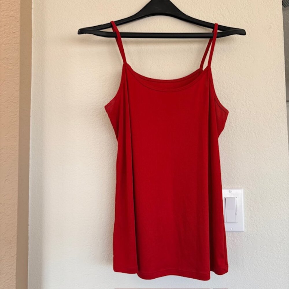 Figueroa & Flower Semi Sheer Womens XL Boho Tunic Blouse Buttons V Neck Camisole - Picture 8 of 11